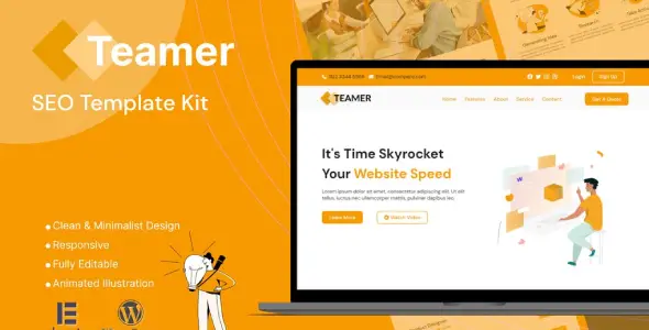Teamer – SEO Marketing Elementor Template Kit