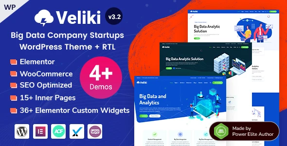 Veliki – AI, Big Data Analytics & Machine Learning Elementor WordPress Theme